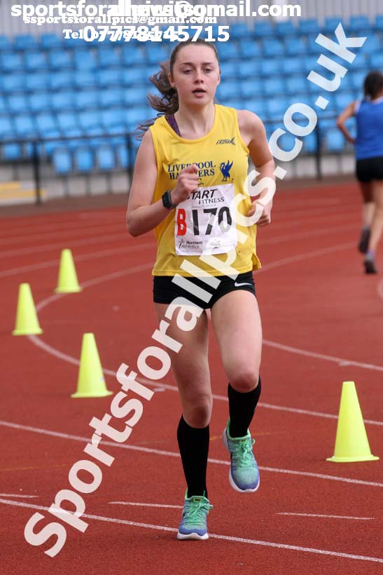 Womens under-17s 3 stage relay, Northern Senior 6 and 4 and Junior Stage Road Relays, SportsCity, Manchester. Photo:  David T. Hewitson/Sports for All Pics